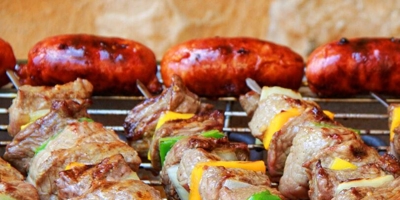Kabob's on a grill